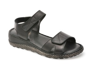 Sandale GOTSI negre, EV2879, din piele naturala