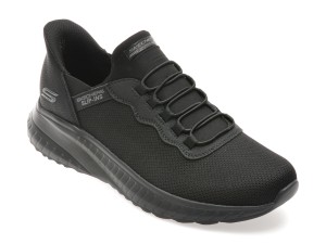 Pantofi sport SKECHERS negri, BOBS SQUAD CHAOS, din material textil