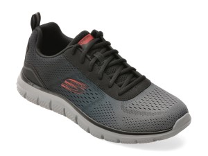 Pantofi sport SKECHERS gri, TRACK, din material textil