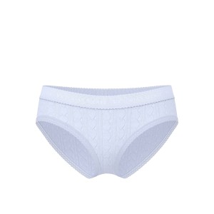 Logo heart pointelle hiphugger panty - soft iris S